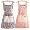 Avental de Lona para Uso Doméstico, Resistente a Manchas de Cozinha, Anti-Óleo, Respirável, Avental de Cozinha Estilo Princesa Feminino, Roupa de Trabalho