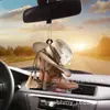 Adornos de coche nuevos e interesantes transfronterizos: botas y sombreros de vaquero personalizados, adornos planos para coche