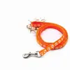 Guia de Cachorro com Sino, Coleira para Pet, Conjunto de Passeio para Cachorro Pequeno, Estampa de Patinha, Guia para Gato de Porte Pequeno e Médio