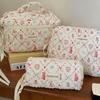 Bolsa de Cosméticos de Alto Valor Estampada de Gato para Mujer, Portátil para Salir, Gran Capacidad, Bolsa de Almacenamiento de Cosméticos, Bolso de Mano