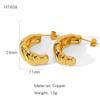 Pendientes geométricos europeos y americanos de moda para viajeros, anillo industrial pesado personalizado atmosférico con texto, suministro directo transfronterizo en stock