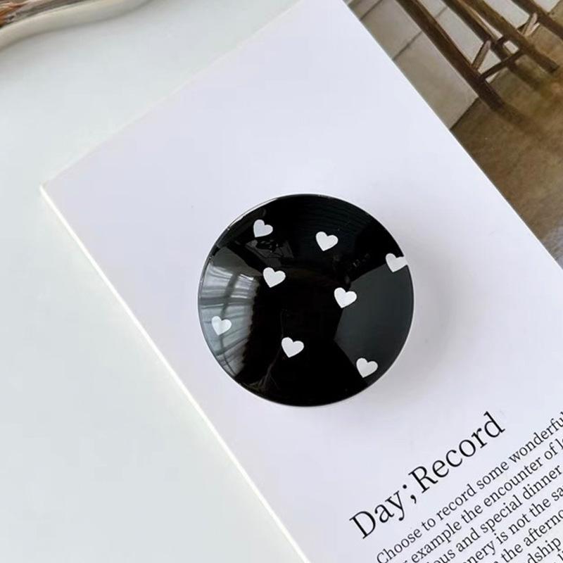 _0010_水晶玻璃-透明支架-波点爱心-黑色