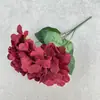 Flor de Hortensia Artificial con 5 Ramas y Pétalos Grandes, Flor de Seda para Boda y Decoración del Hogar, Adorno de Arreglo de Flores Falsas, Disponible en Múltiples Colores