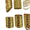 Anillos de Pareja de Trébol de Cuatro Hojas Chapados en Oro Vietnamita CNC Premium Anillos Cerrados de Trébol de Cuatro Hojas Lisos Venta Caliente en Vivo Venta al por Mayor
