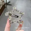 Pinzas para el cabello de pedrería brillante de lujo estilo coreano Dongdaemun Primavera 2026 para mujer, Colección de accesorios para el cabello de la frente