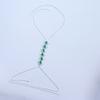 Verano playa sexy cadena de sujetador de cristal verde joyería simple para fiesta accesorios cadena corporal de bikini europea y americana venta al por mayor