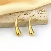 Pendientes de acero inoxidable de lujo ligero europeo y americano, diseño simple de gota de agua, alta gama, personalidad, pendientes irregulares para mujer, joyería para orejas, venta al por mayor