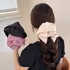 Pinza para el Cabello de Satén Estilo Coreano para Mujer, Pinza de Tiburón para Peinado Semirecogido, Accesorio para el Cabello de Alta Gama y Elegante para Realzar el Volumen
