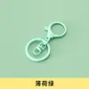 10 piezas de barniz para hornear cierre de langosta redondo juego de tres piezas de llavero colgante Anillo de llavero giro de 8 palabras accesorios de material para colgante de joyería diy