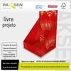 Processamento e personalização de expositores de envelopes vermelhos, expositores de promoção de supermercado de papel ondulado de ano novo, prateleiras de papel de design de supermercado