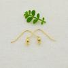 Acero inoxidable con gancho de cuentas para la oreja, arete de aro diy, aretes hechos a mano con agujero en la oreja, accesorios para aretes, fábrica mayorista