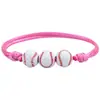 ¡Wow Amazon más vendido pulsera de baloncesto béisbol cordón encerado tejido softbol tenis fútbol Copa del Mundo accesorios de pulsera
