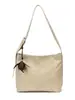 Bolsa de ombro feminina retrô moderna de alta qualidade, bolsa transversal versátil simples versão coreana, bolsa tote com textura de couro encerado a óleo