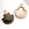 Acessórios para Joias DIY Liga Colorida Esmalte Pérola Imitação de Vieiras Pingente Charme Colar Pulseira Acessórios Transfronteiriço