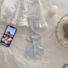 Calcetines Finos Youjiaxiu de Primavera y Verano con Dedos Separados, Calcetines Holgados de Malla Transpirable de Seda de Morera, Calcetines de Color Sólido de Dos Dedos Estilo Miu para Mujer