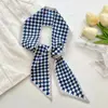 Lenço de Seda Pequeno Estilo Coreano para Mulheres, Fita Longa para Amarrar Bolsas, Fita Decorativa, Cinto, Faixa de Cabelo, Pequeno Elástico de Cabelo Decorativo Fresco, Acessórios de Cabelo