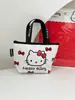 Série Oficial Hello Kitty Mini Bolsa de Palha Pequena Carteira de Moedas Alto Valor Estético Fácil de Transportar Licenciado Oficialmente