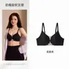 Ropa interior transpirable para mujer con malla de diamante de niña mariposa, sujetador ligero sin costuras push-up con soporte suave anti-caída