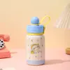Nuevo vaso con pajita flotante con forma de manzana, taza termo de acero inoxidable 316, portátil y conveniente para niños y uso doméstico