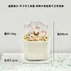 Adornos de Escritorio Hechos a Mano de Flor de Jacinto Suculento Esmaltado Decoración de Maceta de Planta Artificial de Vidrio Micro Paisaje Creativo