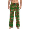 Pantalones de pijama de algodón imitación con estampado 3D, europeos y americanos, transfronterizos, casuales para el hogar, para hombre y mujer, con cordón, bolsillo lateral con solapa, pantalones para el hogar, pantalones