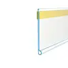 Etiqueta de precio de barra de plástico transparente para estante de supermercado, etiqueta de precio de barra de pasta de PVC plana