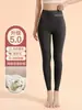 Pantalones Térmicos para Mujer para Invierno, Tallas Grandes, Mezcla de Lana y Seda, Forro Polar, Engrosados, Forro de Koala, Cintura Alta, Capa Base, Pantalones Térmicos