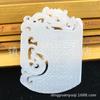 Colgante Calado de Jade Blanco Afgano Gulong Ruyi Candado de Jade Marca Jade Blanco Seboso Colgante de Jade Calado Venta al por Mayor