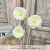 Simulação de cor branca buquê falso acabado flor de seda artificial arranjo de casamento local fileira de flores de plástico de alta qualidade