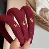 Estrella Caballo Dorado Pequeño Diadema Roja Año Nuevo Rojo Trenzada Estilo Chanel Diadema Alta Tocados de Alta Gama Accesorio para el Cabello Modelo Nuevo
