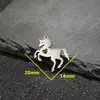 5 Piezas/Paquete Colgantes de Unicornio Transfronterizos Europeos y Americanos Material de Acero Inoxidable Corazón Recortado Forma de Corazón Moda Joyería para el Día a Día Nuevo Estilo