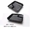 Plato para Salsas Negro Doble Compartimento Sabor Melamina, Plato para Condimentos de Dos y Tres Compartimentos, Plato para Salsa Barbacoa Estilo Japonés, Plato para Salsa de Inmersión Sushi Hot Pot