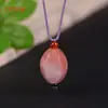 Flor de Melocotón Natural Donut Relleno Manzana Nube Auspiciosa Candado Colgante de Jade Anillo de Paz Colgante Suministro en Vivo Suministro de Comercio Exterior