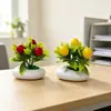 Fornecimento direto transfronteiriço de cinco grandes bonsais de frutas artificiais para decoração de casa de Ano Novo, ornamentos de plantas verdes em vaso de frutas da sorte de espuma