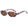 Gafas de sol con montura ovalada estilo Jennie 2026, Gafas de sol con montura negra Gm estilo callejero de celebridad de internet, Gafas de sol de montura pequeña de moda