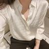 Liquidação de Devoluções de Loja de Marca de Luxo: Camisas de Seda Vintage Francesas com Etiquetas Removidas, Camisas Elegantes Femininas