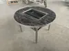Mesa de Barbacoa Comercial sin Humo, Parrilla de Barbacoa de Autoservicio, Pierna de Cordero a la Parrilla de Carbón, Mesa de Barbacoa Exterior de Acero Inoxidable