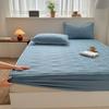2025 Novo Estilo 13372 Algodão Matelassado Impermeável Lençol de Elástico Protetor de Colchão Cobertura de Cama Algodão Puro Cobertura de Cama Cor Pura-Yinli