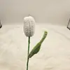 Ramo Hecho a Mano Tulipán Cerrado Tejido Terminado Flor de Lana Ganchillo Tejido Flor Artificial Tulipán Flor Tejida
