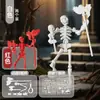 Modelo de Cráneo Tridimensional Juguete Ensamblable Muñeca Móvil Multiariculada Muñeca Esqueleto Articulada Adornos Juguete de Bromista