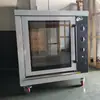 Horno de pollo asado de una o dos capas, horno giratorio horizontal de acero inoxidable, horno eléctrico para pollo asado de supermercado, asado directo de fábrica