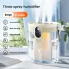 Novo Umidificador de 1,5L para Casa, Quarto Silencioso, Grande Saída de Névoa Sem Fio Portátil Mini para Mesa de Escritório