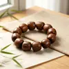 Pulsera de Cuentas de Oración de Madera de Ala de Pollo Pequeña de Agarwood Baiqinan Vietnamita de una Sola Vuelta Accesorio Cultural Unisex Pulsera de Cuentas de Oración Estilo Vintage