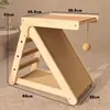 Tabla Rascadora para Gatos de Sisal, Cama Integrada para Gatos, Plegable, No Requiere Instalación, Estructura para Trepar Gatos de Madera Maciza, Resistente a los Arañazos, No Suelta Pelo, Juguete Afilador de Garras para Gatitos