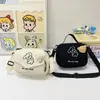 Bolsa pequena de lona para cachorro fofo vintage Harajuku japonesa, bolsa mensageira INS fresca para meninas da Coreia do Sul