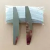Lima de uñas de acero inoxidable de media luna Lima de uñas de metal Herramienta de manicura desmontable Lima de papel de lija de alta calidad Lima para uñas