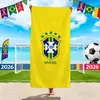 Toalla de Playa Mundial 2026 Toalla de Playa Equipo de Fútbol de Brasil Microfibra Secado Rápido Absorbente de Agua Toalla de Playa Toalla de Baño