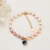 Joyería de perlas al por mayor bolsa de arena movediza de corazón de azúcar ágata colgante de bollo pequeño al vapor gota pequeña deslizante pulsera de perla de agua dulce mujer