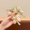 Laço de Cabelo de Renda Doce, Scrunchie de Luxo Estilo Coreano, Laço de Cabelo Extra-Grande para Coque, Corda de Cabelo para Rabo de Cavalo, Acessório de Cabelo