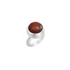 Europeu e americano mais vendido Red Berry incrustado couro escovado corda pingente vintage simples desenho pedra brincos anel jóias terno